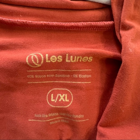 Les Lunes Stella Wrap Sleeveless Bamboo Belted Jumpsuit Orange Braun Sz L/XL EUC - Picture 4 of 8